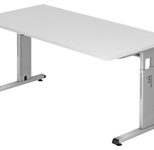 HAMMERBACHER höhenverstellbarer Schreibtisch VOS16/W/S weiß