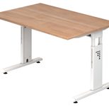 HAMMERBACHER höhenverstellbarer Schreibtisch VOS12/N/W nussbaum