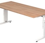 HAMMERBACHER höhenverstellbarer Schreibtisch VOS19/N/W nussbaum