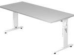 HAMMERBACHER höhenverstellbarer Schreibtisch VOS19/5/W lichtgrau