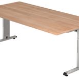 HAMMERBACHER höhenverstellbarer Schreibtisch VOS2E/N/S nussbaum