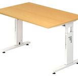 HAMMERBACHER höhenverstellbarer Schreibtisch VOS12/6/W buche