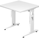 HAMMERBACHER höhenverstellbarer Schreibtisch VOS08/W/W weiß