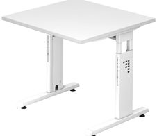 HAMMERBACHER höhenverstellbarer Schreibtisch VOS08/W/W weiß