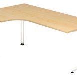 HAMMERBACHER VOS82/3/W höhenverstellbarer Schreibtisch 65 - 85 cm ahorn / weiß