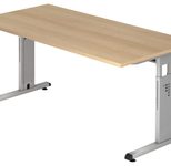 HAMMERBACHER höhenverstellbarer Schreibtisch VOS16/E/S eiche