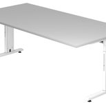 HAMMERBACHER höhenverstellbarer Schreibtisch VOS2E/5/W lichtgrau