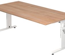 HAMMERBACHER höhenverstellbarer Schreibtisch VOS2E/N/W nussbaum