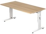 HAMMERBACHER höhenverstellbarer Schreibtisch VOS16/E/W eiche