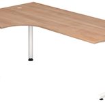 HAMMERBACHER VOS82/N/W höhenverstellbarer Schreibtisch 65 - 85 cm nussbaum / weiß