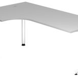 HAMMERBACHER VOS82/5/W höhenverstellbarer Schreibtisch 65 - 85 cm lichtgrau / weiß