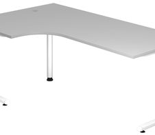 HAMMERBACHER VOS82/5/W höhenverstellbarer Schreibtisch 65 - 85 cm lichtgrau / weiß