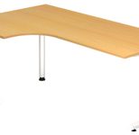 HAMMERBACHER VOS82/6/W höhenverstellbarer Schreibtisch 65 - 85 cm buche / weiß