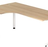 HAMMERBACHER VOS82/E/W höhenverstellbarer Schreibtisch 65 - 85 cm eiche / weiß