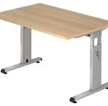 HAMMERBACHER höhenverstellbarer Schreibtisch VOS12/E/S eiche