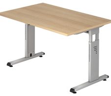 HAMMERBACHER höhenverstellbarer Schreibtisch VOS12/E/S eiche