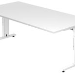 HAMMERBACHER höhenverstellbarer Schreibtisch VOS2E/W/W weiß