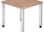 HAMMERBACHER höhenverstellbarer Schreibtisch VQS08/N/S nussbaum