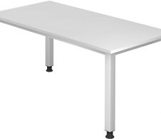 HAMMERBACHER höhenverstellbarer Schreibtisch VQS16/W/S weiß