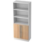 HAMMERBACHER Regalschrank 7700 NU, V7700/W/E/NU weiß, eiche