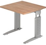 HAMMERBACHER höhenverstellbarer Schreibtisch VUS08/N/S nussbaum