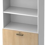 HAMMERBACHER Regalschrank 7300 SG, V7300/W/E/SG weiß, eiche