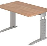 HAMMERBACHER höhenverstellbarer Schreibtisch VUS12/N/S nussbaum