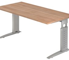 HAMMERBACHER höhenverstellbarer Schreibtisch VUS16/N/S nussbaum