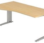 HAMMERBACHER VUS18/3/S höhenverstellbarer Schreibtisch 68 - 86 cm ahorn / silber