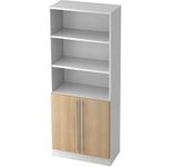 HAMMERBACHER Regalschrank 7700 RE, V7700/W/E/RE weiß, eiche