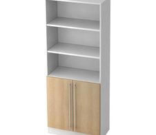 HAMMERBACHER Regalschrank 7700 RE, V7700/W/E/RE weiß, eiche