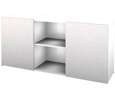 HAMMERBACHER Sideboard 1780, V1780/W/S weiß, silber