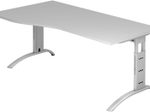HAMMERBACHER VFS18/5/S höhenverstellbarer Schreibtisch 65 - 85 cm lichtgrau / silber