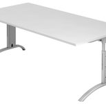 HAMMERBACHER höhenverstellbarer Schreibtisch VFS2E/W/S weiß