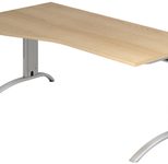 HAMMERBACHER VFS18/E/S höhenverstellbarer Schreibtisch 65 - 85 cm eiche / silber