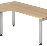 HAMMERBACHER VJS82/E/S höhenverstellbarer Schreibtisch 68 - 76 cm eiche / eiche