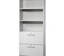 HAMMERBACHER Regalschrank 7300 RE, V7300/5/5/RE lichtgrau