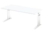 HAMMERBACHER höhenverstellbarer Schreibtisch VUS19/W/W weiß