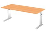 HAMMERBACHER höhenverstellbarer Schreibtisch VUS19/6/S buche