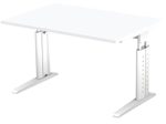 HAMMERBACHER höhenverstellbarer Schreibtisch VUS12/W/W weiß