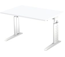 HAMMERBACHER höhenverstellbarer Schreibtisch VUS12/W/W weiß