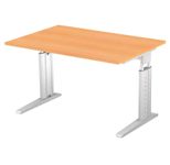 HAMMERBACHER höhenverstellbarer Schreibtisch VUS12/6/S buche