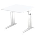 HAMMERBACHER höhenverstellbarer Schreibtisch VUS08/W/W weiß