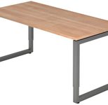 HAMMERBACHER höhenverstellbarer Schreibtisch VRS16/N/G nussbaum