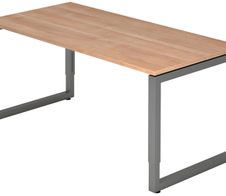 HAMMERBACHER höhenverstellbarer Schreibtisch VRS16/N/G nussbaum