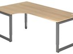 HAMMERBACHER VRS82/E/G höhenverstellbarer Schreibtisch 65 - 85 cm eiche / anthrazit