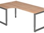 HAMMERBACHER VRS82/N/G höhenverstellbarer Schreibtisch 65 - 85 cm nussbaum / anthrazit