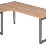 HAMMERBACHER VRS82/N/G höhenverstellbarer Schreibtisch 65 - 85 cm nussbaum / anthrazit