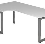 HAMMERBACHER VRS82/5/G höhenverstellbarer Schreibtisch 65 - 85 cm lichtgrau / grafit