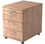 HAMMERBACHER Rollcontainer V1606/N/N/BO nussbaum